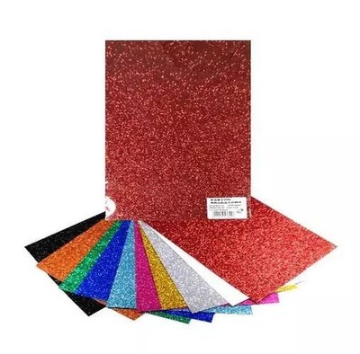 5900950536558 Karton brokatowy kolorowy 250g 25x35cm 10 arkuszy Galeria Hobby