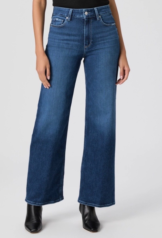 PAIGE ANESSA 31” High Rise Wide Leg - Dresden