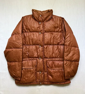 The North Face Nuptse Retro 700 Down Full Zip Puffer Jacket Brown Mens M