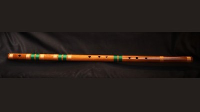 Anubodh Bansuri - B Shankh Bass - Hole Tunneled - Indische Bambusflöte