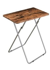 Tv Trays Folding Tv Table, Dinner Table for Eating with Sturdy Yellow Brown