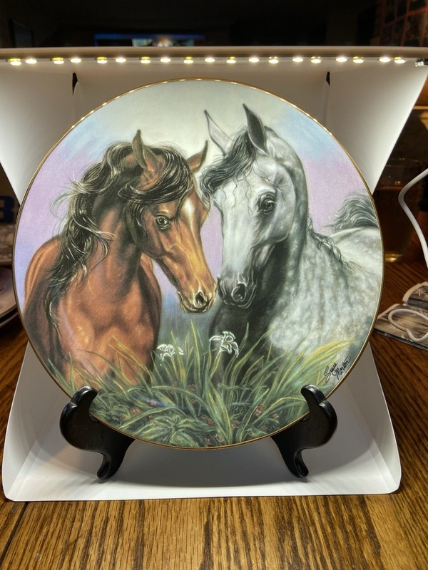 Danbury Mint Noble and Free "Love Conquers All" Horse Porcelain Plate