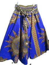 Laddi  One Size  African Print Elastic Waist Long Skirt FULL Size S/M/L/XL