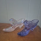2  Slipper Shoes- Wisteria and Pink Hobnail Cathead Design