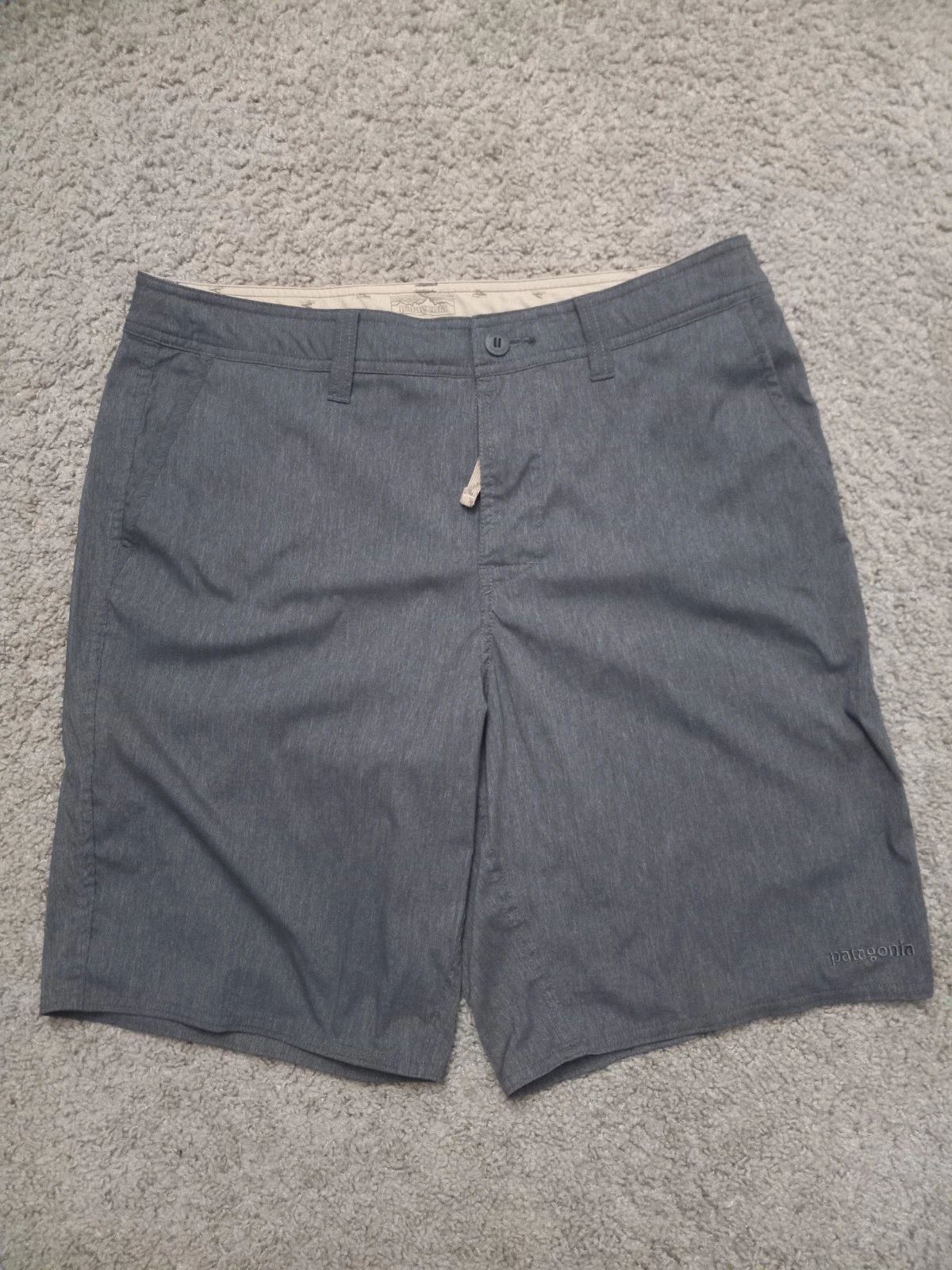 Patagonia Stretch Wavefarer Walk Shorts Mens 34 Forge Grey Outdoor Quick Dry