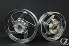 94-03 HONDA VF750 MAGNA 750 VF750C2 Chrome Front Rear Rim Wheel Set OEM STRAIGHT