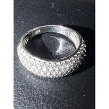 Sterling Silver Moissante Dome Ring - Size 8