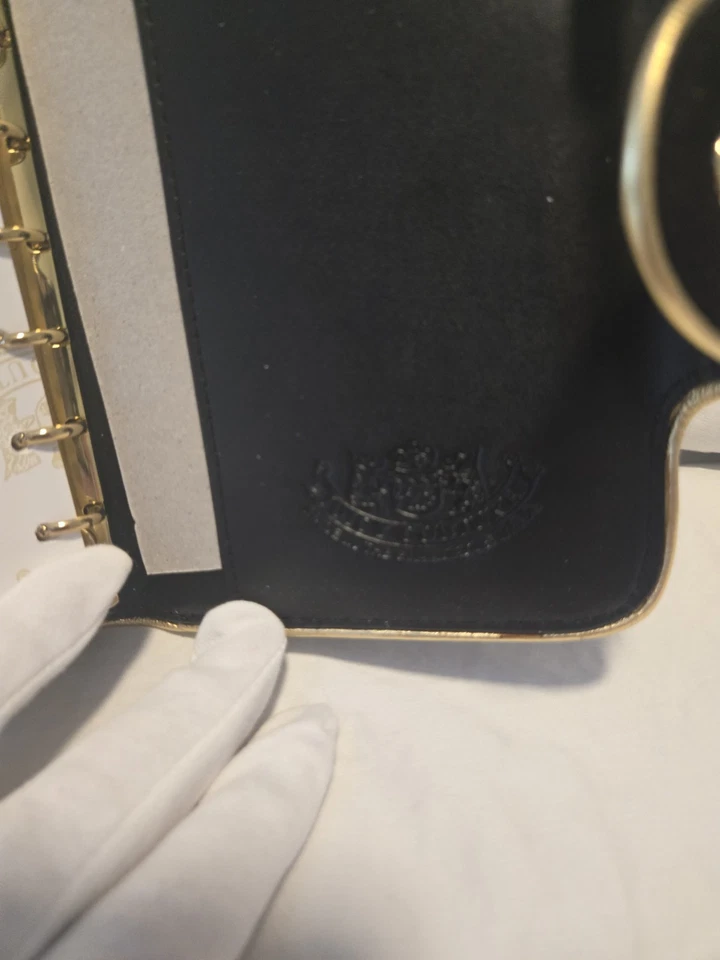 🖤 Rare Juicy Couture Black Velvet Mini Planner / Organizer – “Queen of Couture” - Image 2 of 4