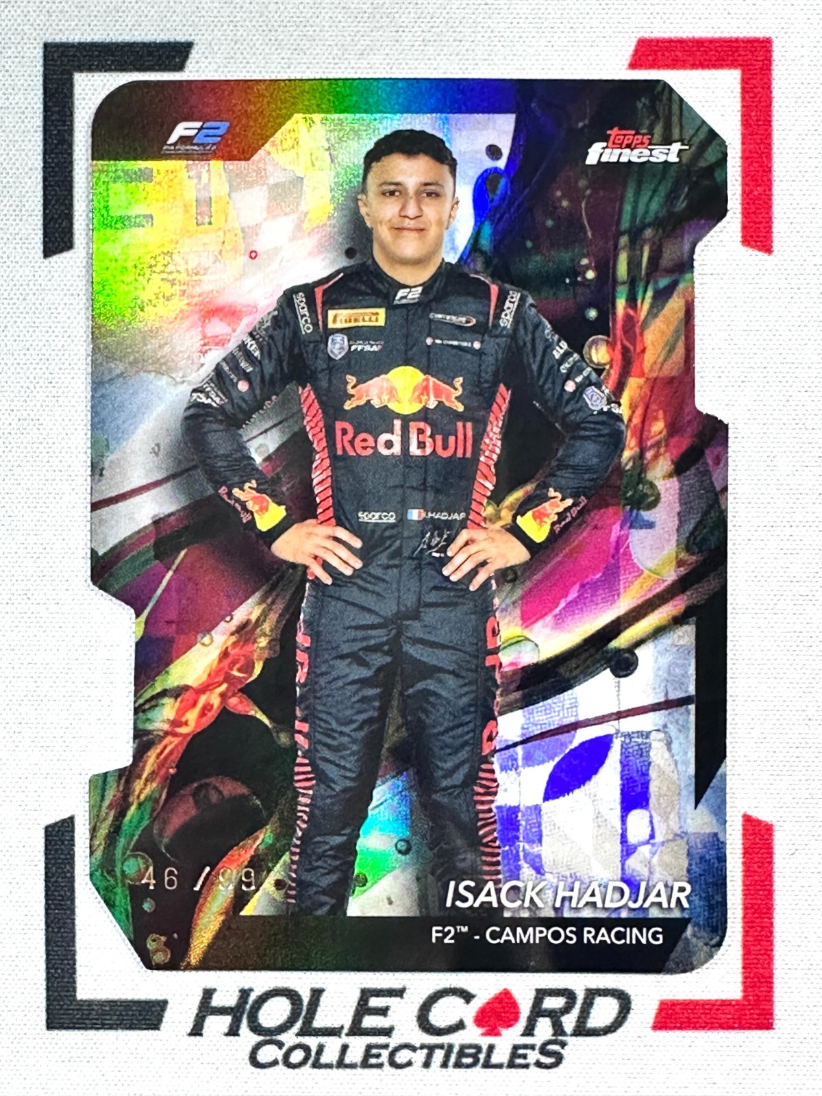 ISACK HADJAR 2024 Topps Finest Formula 1 F1 F2 #41 Common Die-Cut 46/99