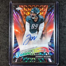 2024 Topps Chrome Football JOHNNY WILSON Future Stars Rookie Auto Orange 14/25