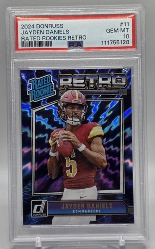 2024 Panini Donruss - Rated Rookie Retro Jayden Daniels #11 (RC) PSA 10