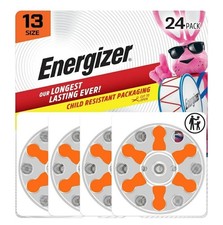 Energizer Hearing Aid Batteries Size 13 Orange Tab 48 Pack Best Before 05/28 NEW