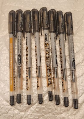 pen Gel Roller Fabric permanent marker 1.0 ml black ink BN15-A Pentel box of 8