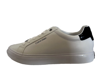 Calvin Klein Vulc Schnürschuhe Leder Sneaker Damen UK 4 US 6,5 EU 37 REF SF459-