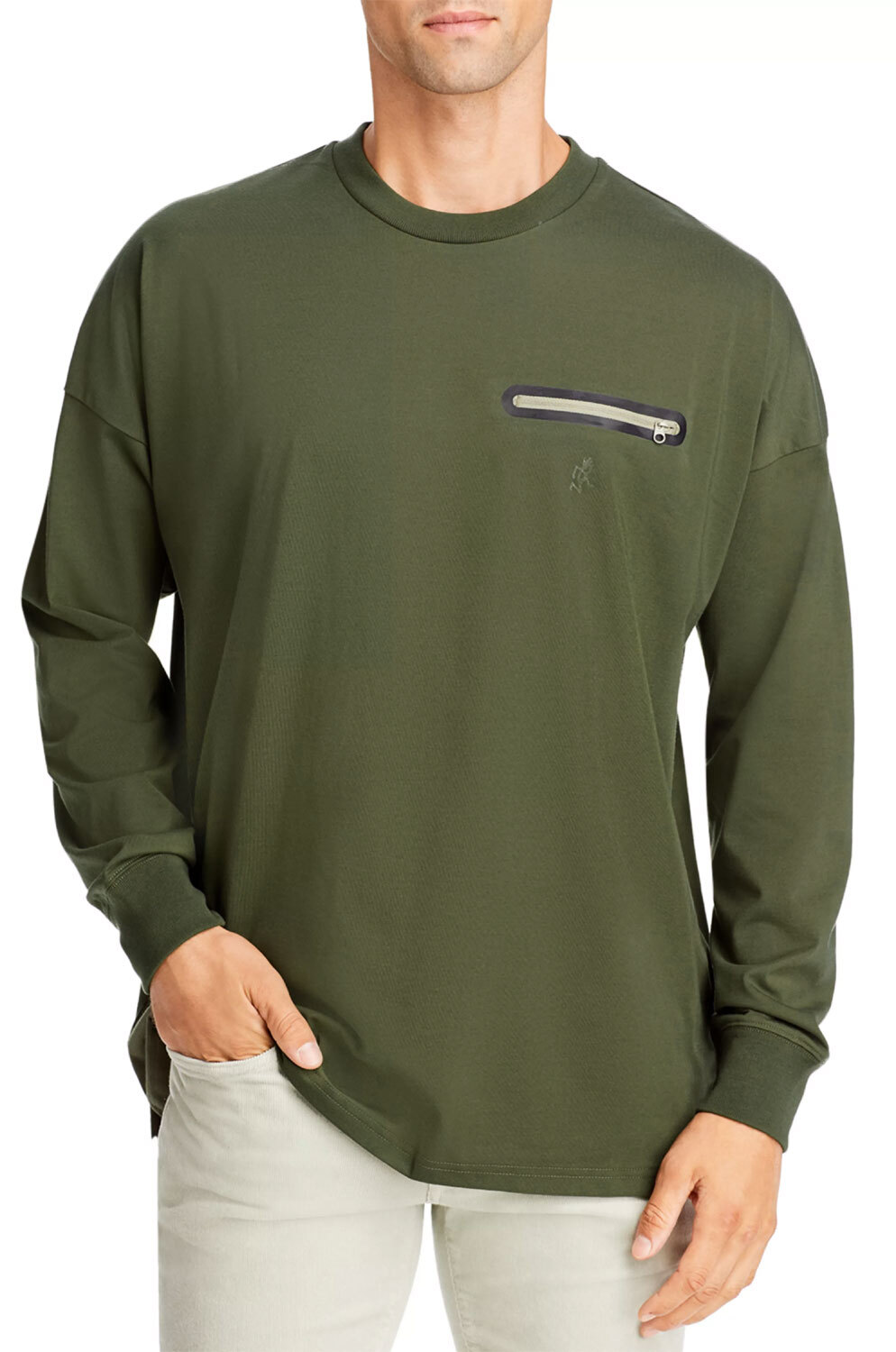 Gramicci Outlast X Renu Mens Cotton Blend Sweatshirt Large Olive - NWT 98 12590₽