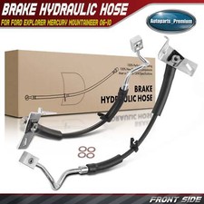 2 Front Lr Brake Hydraulic Hose For Ford Explorer Mercury Mountaineer 2006-2010