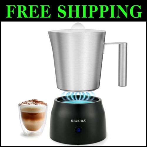 Compact 600W Stainless Steel Milk Frother for Lattes and Hot Chocolate Creation