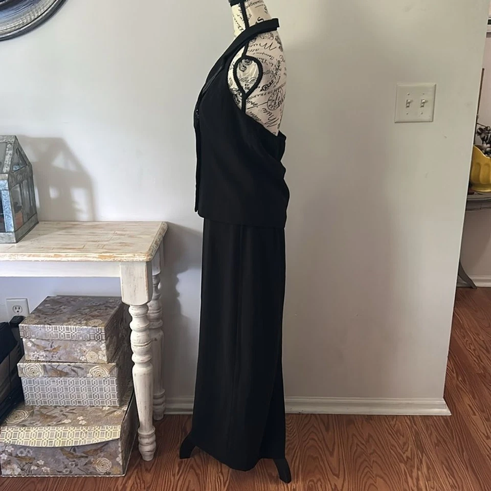 Conjunto formal chaleco y falda sin mangas vintage Metrostyle Y2K 2 piezas para mujer talla 10/M Foto 4 de 4