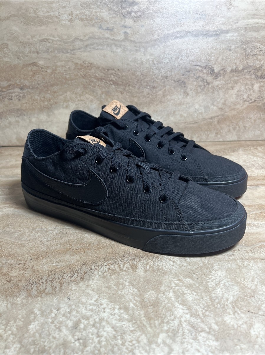 Nike Mens Court Legacy Triple Black Casual Shoes Sneakers Size