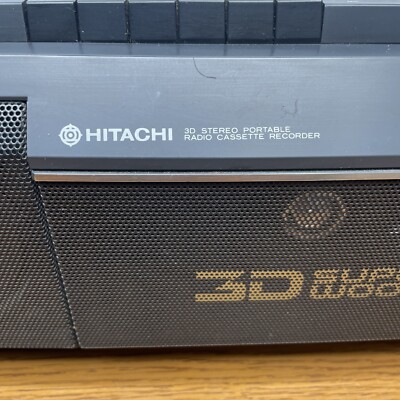 Hitachi Boombox Vintage Doublie Deck 3D Super Woofer TRK-3D3OW For