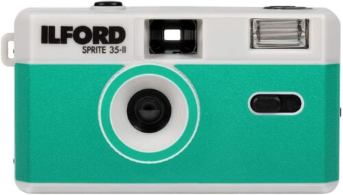 Ilford Sprite 35-II analogowa kamera filmowa wielokrotnego użytku 35 mm (zielona i biała) 2005173 - Zdjęcie 1 z 3