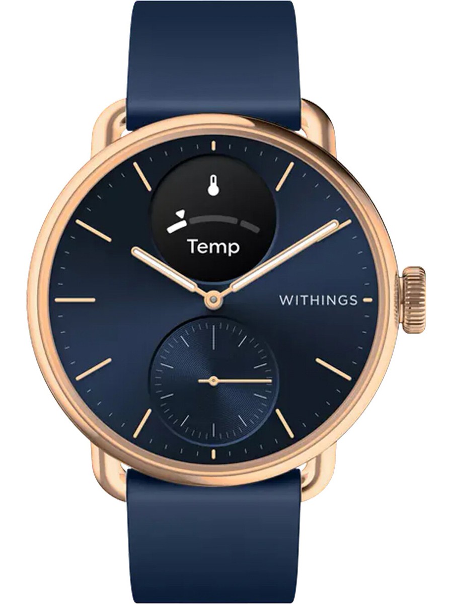 Withings HWA10-model 6-All-In ScanWatch rosé gold blue 38 mm