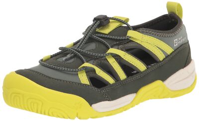 Jack Wolfskin Unisex Vili Sandal Backpacking Boot, Slate Green, 3 US Youth