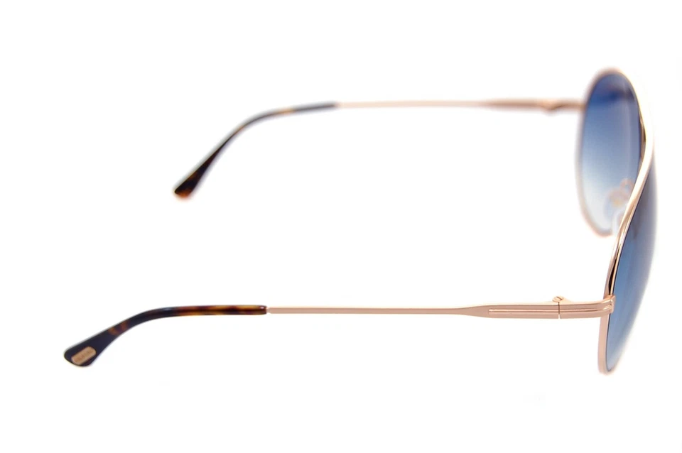 Gafas de sol TOM FORD CLIFF para hombre grandes piloto TF450 28P 61 mm ORO ROSA AZUL V RARAS Foto 3 de 4