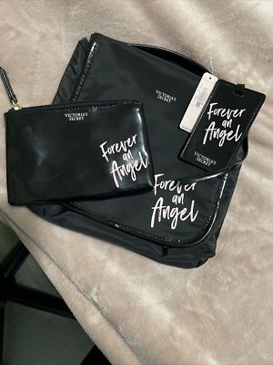 Set 3 Pièces Victoria's Secret - Sac étui De Voyage Pour Lingerie Angel Forever - Noir 2018