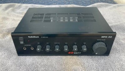 RadioShack MPA-50 40 Watt PA  Amplifier System 2 Microphone Inputs 32-2002