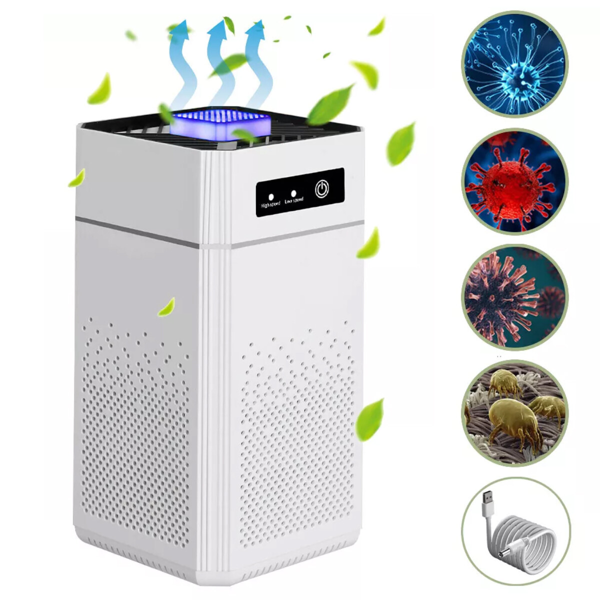 Home HEPA Air Purifier Large Room Air Cleaner for Allergies Smoke Mold Odor Dust