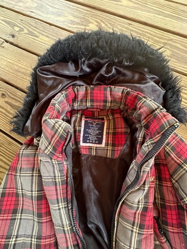 VTG U.S. POLO ASSN. Kids Girls Jacket Size XL Plaid Zip Detachable Hood -READ- - Picture 3 of 19