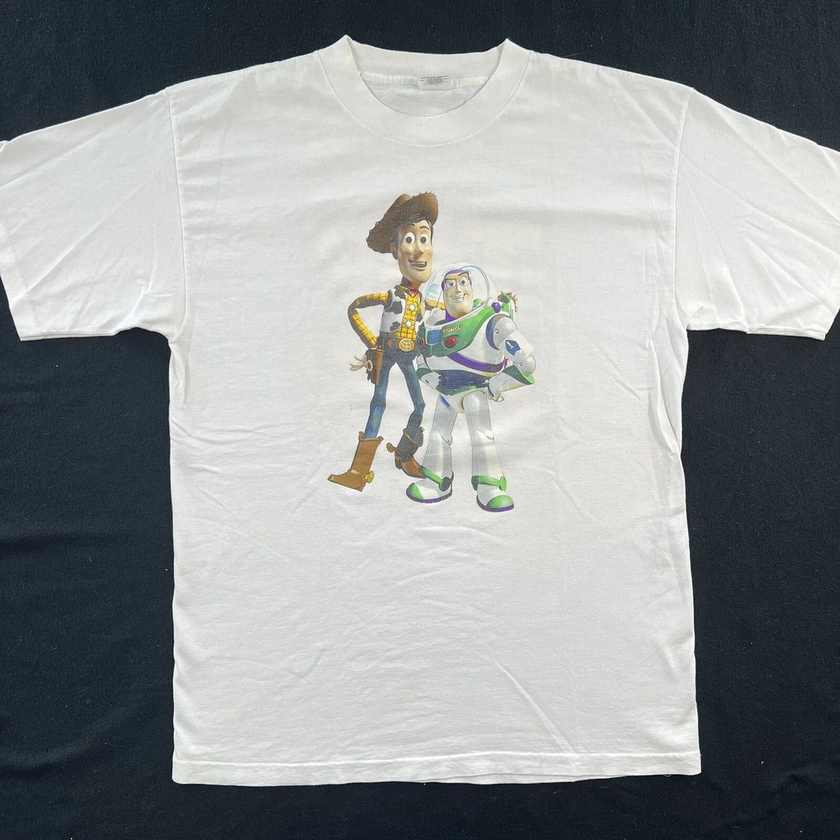 Vintage Toy Story T-Shirt 1990s Movie Promo Disney Pixar Buzz Lightyear Woody