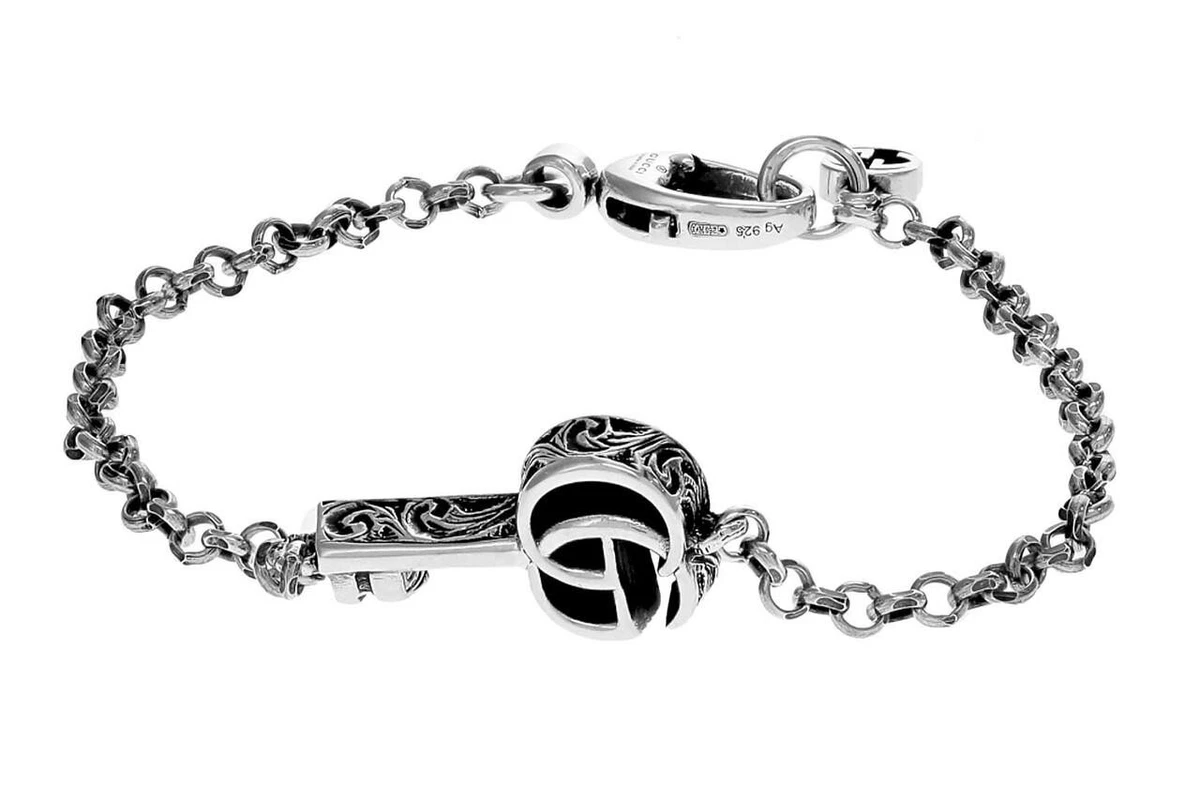 GUCCI GG Marmont Sterling Silver Key Bracelet YBA632207001017 eBay