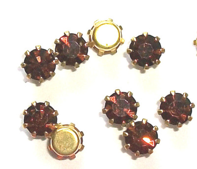 25 Swarovski 5.5mm Round Dark Smoke Topaz Craft Jewelry Repair  Rhinestones