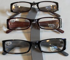 NYS Reading Glasses 2.25 Strength Gorgeous Designs and Colored Hinges Beautiful