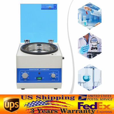 100W Heavy Duty Lab Centrifuge Hematocrit Microhematocrit High-Speed Centrifuge