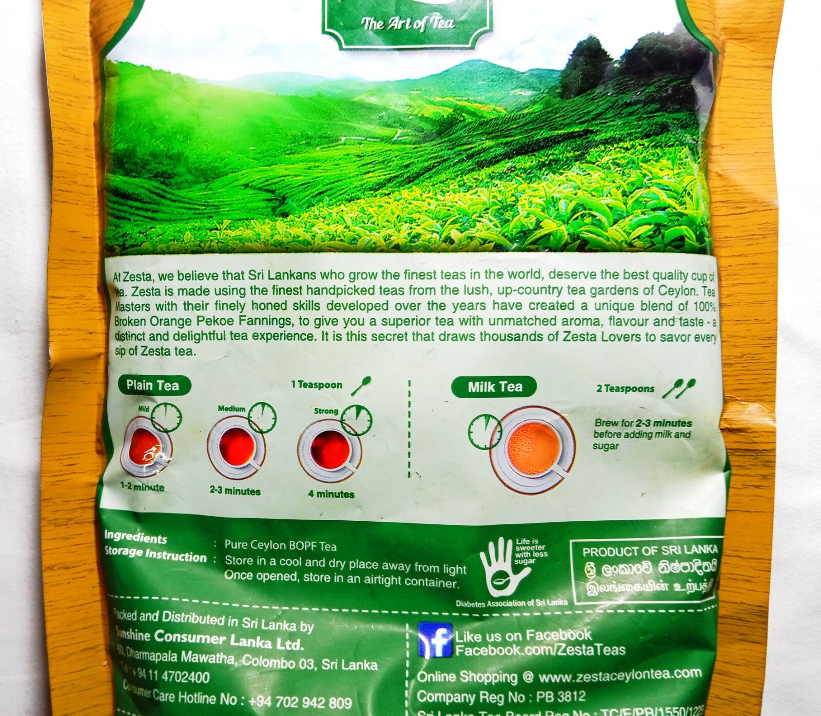 Ceylon tea Zesta pure tea from from Sri lanka high quality Black tea