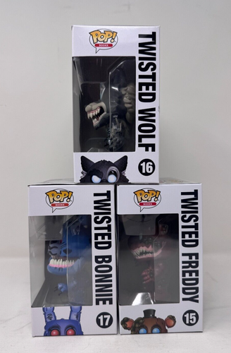 Funko POP! FNAF The Twisted Ones Freddy #15 Wolf #16 Bonnie #17 con protectores - Imagen 2 de 3
