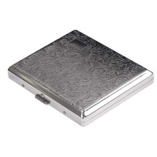 Zigarettenetui aus Metall, vintage cigarette case retro, silber,stainless steel