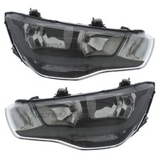 Headlights Audi A1 8X 2010-2015 Black Inner Headlamps Drivers & Passenger Side