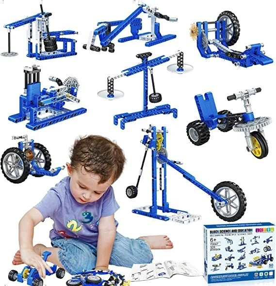 Mechanical Building Toys for Boys Age 8-12, 50 STEM Projects Birthday Xmas  Gifts