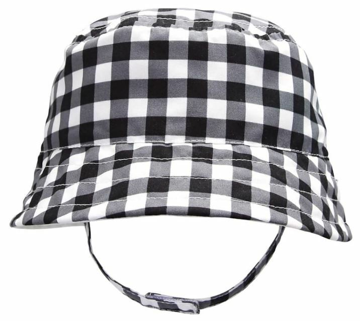 Sun Hat Gingham Boys Girls Bucket Chin Strap UPF 50+ Summer  display picture 2