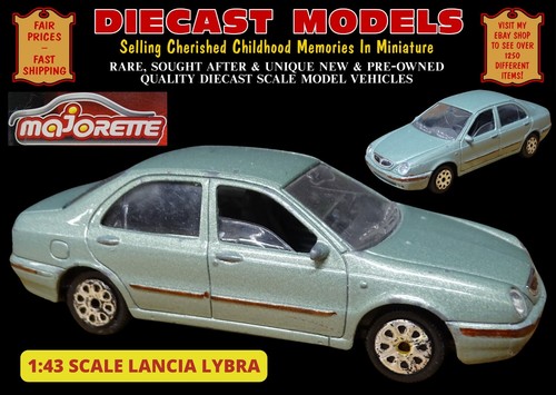 RARE OLD LANCIA LYBRA BERLINA; MAJORETTE 1:43 SCALE DIECAST COLLECTORS MODEL CAR