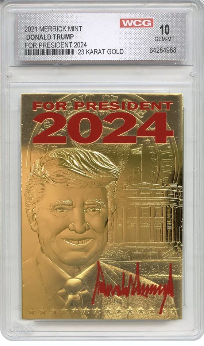 Donald Trump 2025 Inauguration Trading Card - Gem 10 Graded Collectible With Hard Case