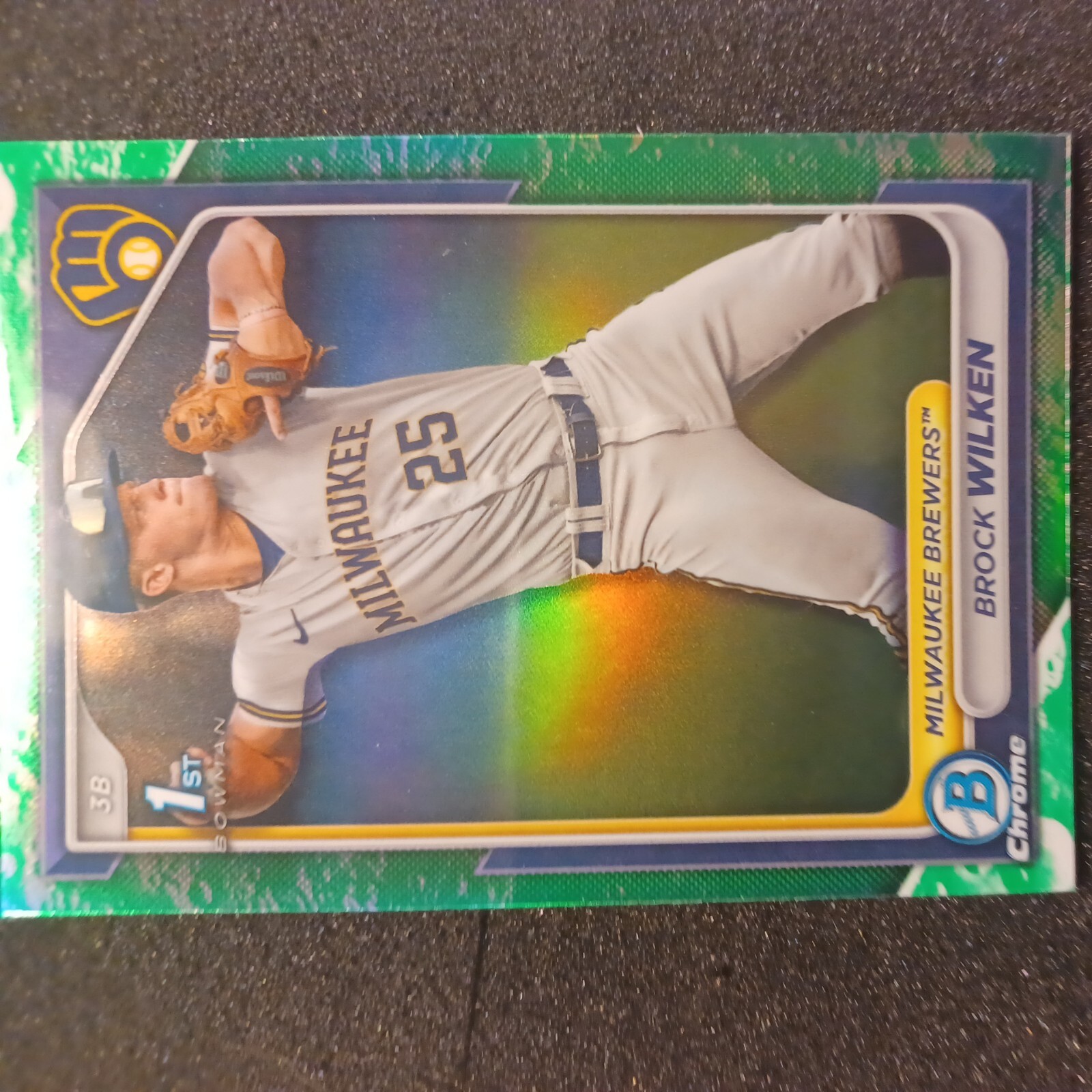2024 Bowman Chrome #BCP-86 Brock Wilken 1st Prospect Lunar Glow Refractor