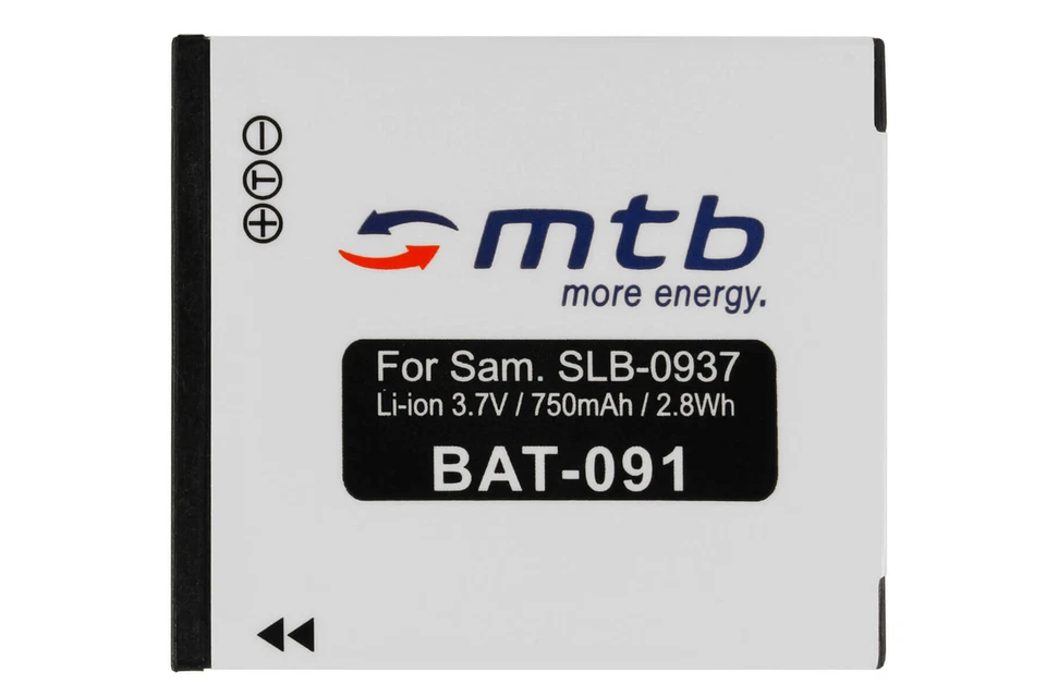 Akku SLB-0937 für Samsung Digimax i8, Samsung L730, L830,Samsung NV4,NV33,PL10 - Bild 3 von 4