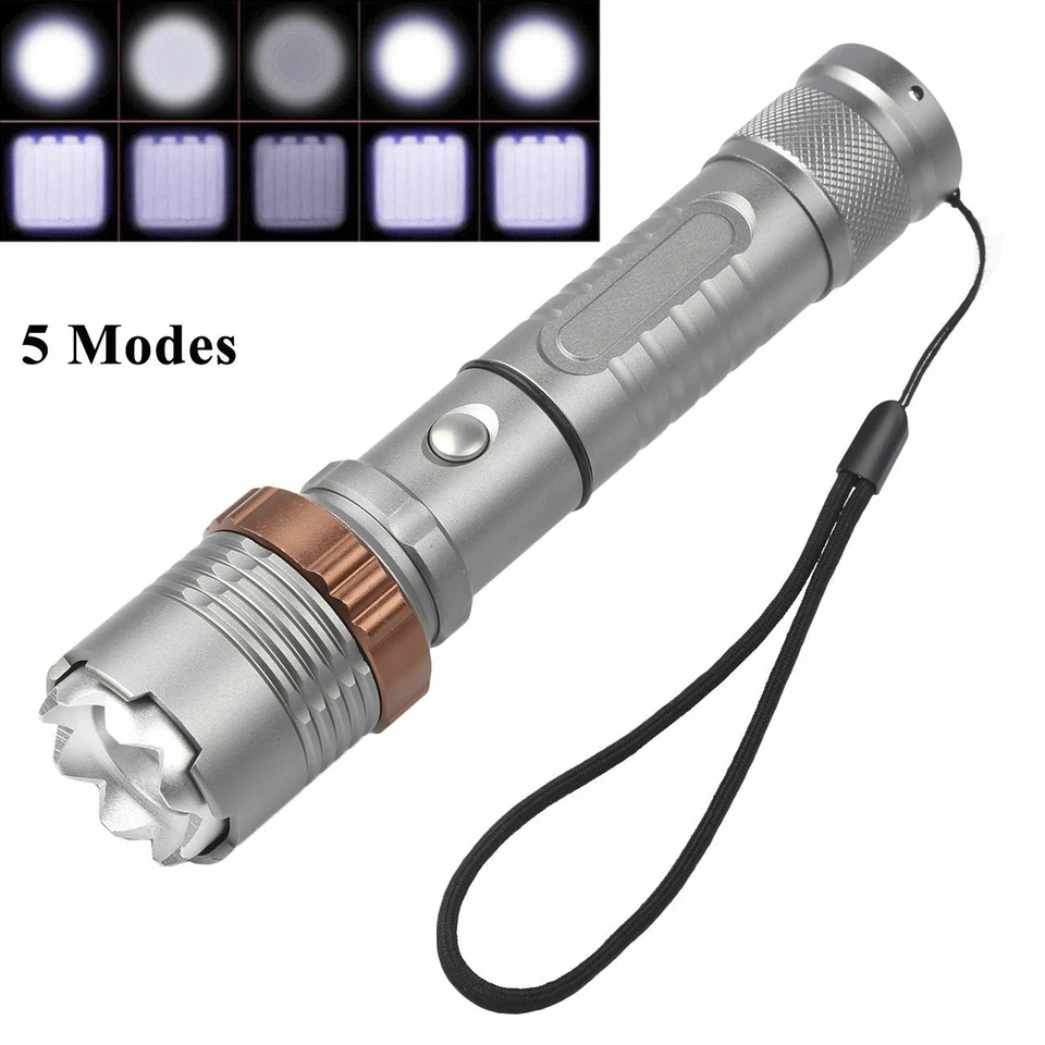950000000 Lumen Super Bright LED Tactical Flashlight Rechargeable LED Work Light - Image 3 of 4