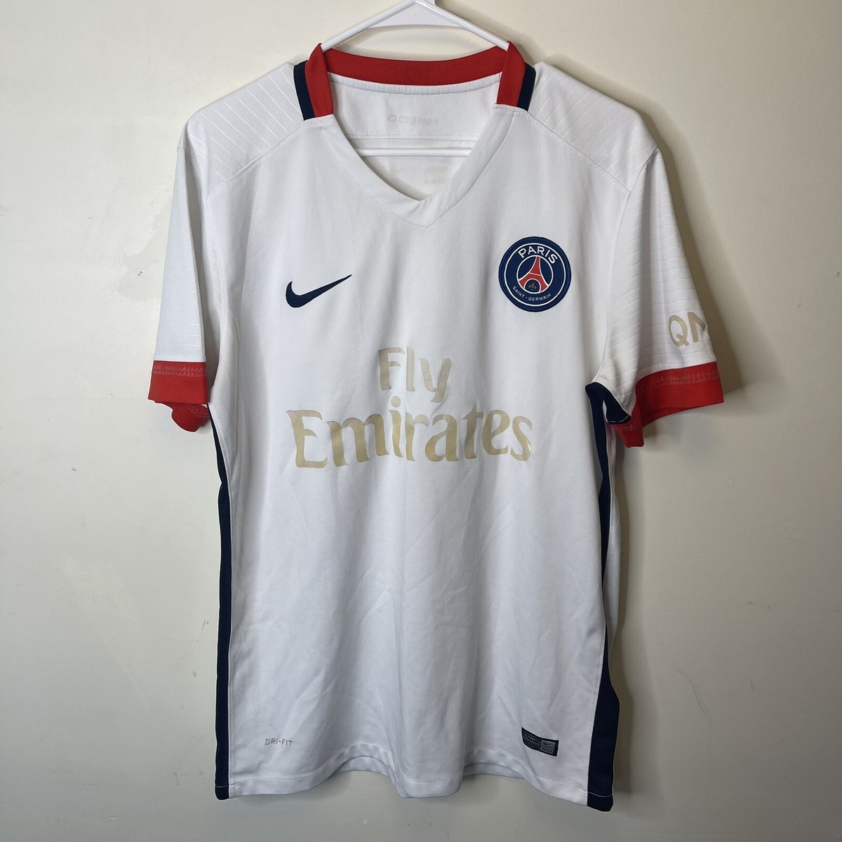 PARIS SAINT-GERMAIN 2015-16 AWAY FOOTBALL SOCCER JERSEY NIKE