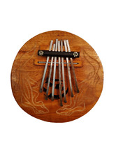 Wooden Thumb Piano Bowl KALIMBA 5 x 3 inches Hand Carved in Indonesia
